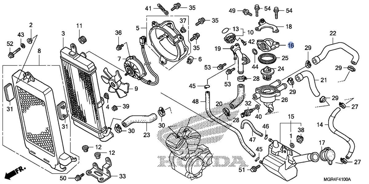 Honda OEM part 19103-MGR-670