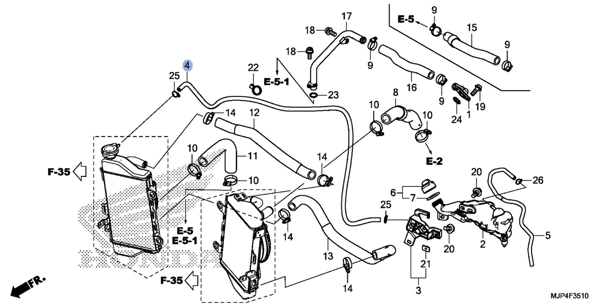 Honda OEM part 19103-MJP-G50