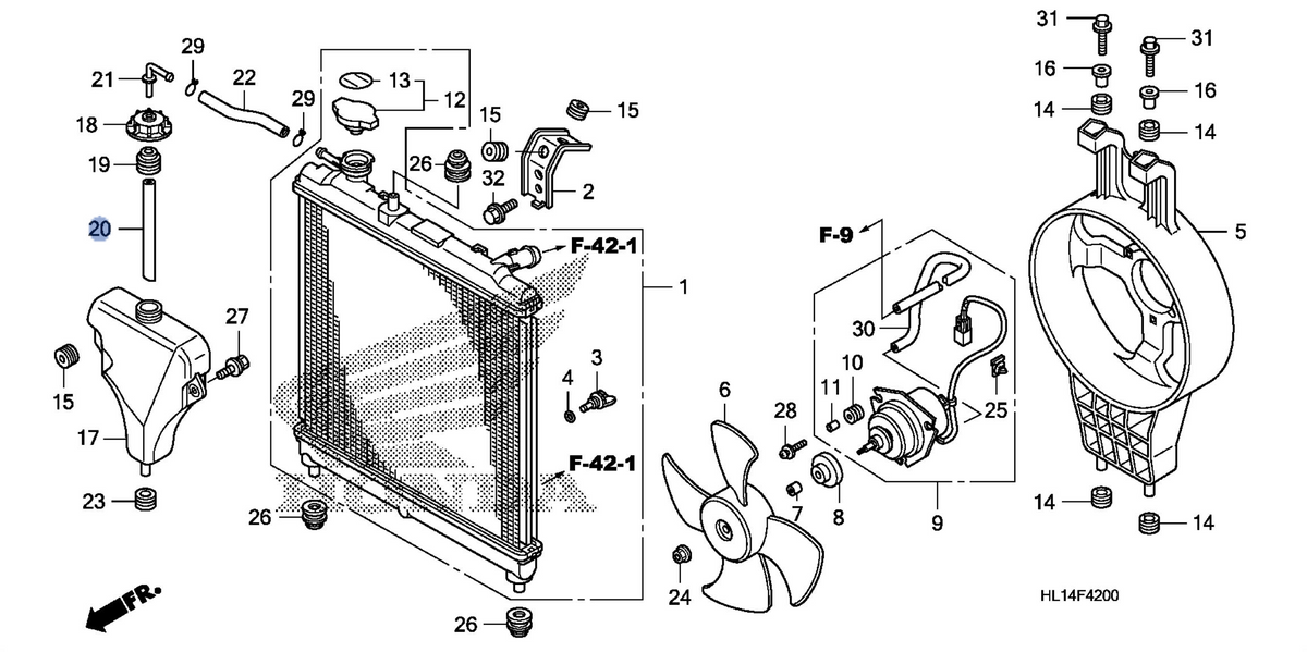 Honda OEM part 19104-HL1-A00