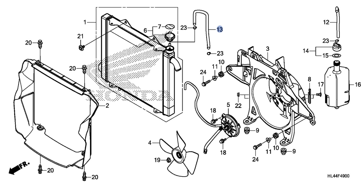 Honda OEM part 19104-HL4-A00
