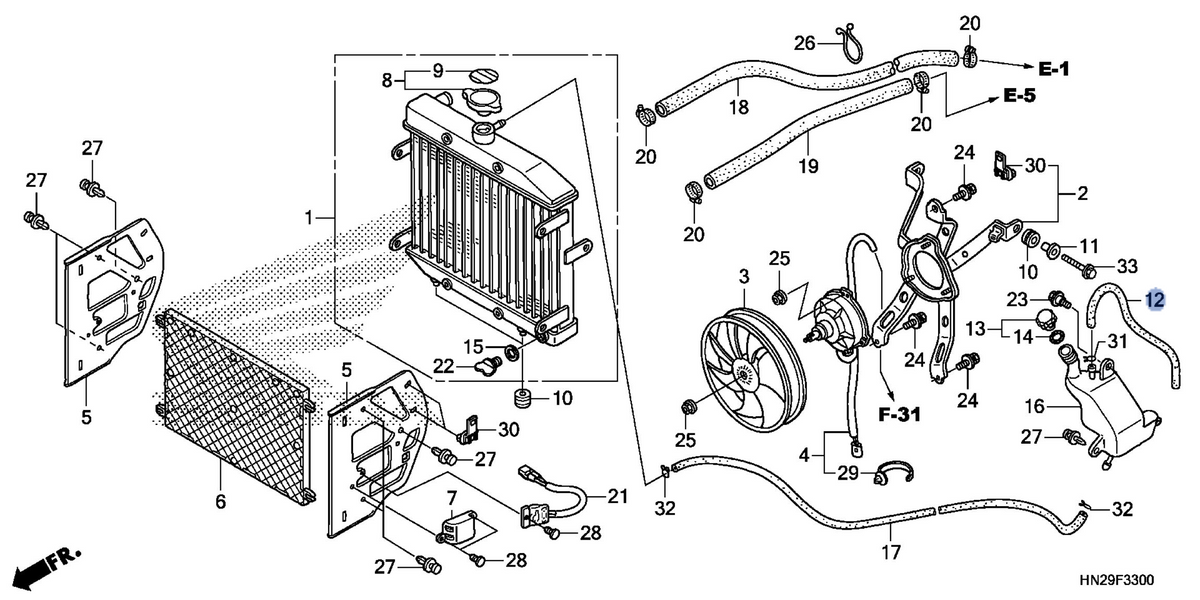 Honda OEM part 19104-HN2-000