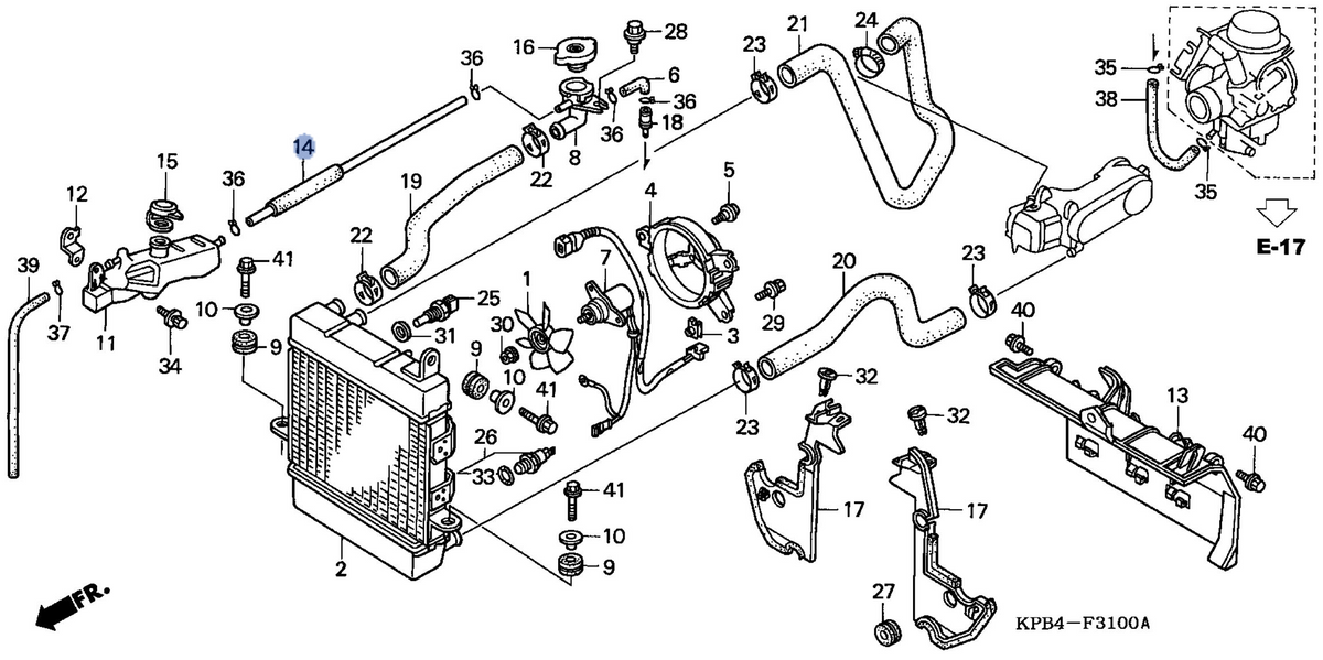 Honda OEM part 19104-KPB-000