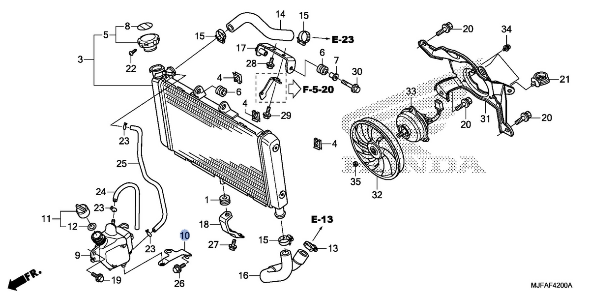 Honda OEM part 19104-MGS-D70