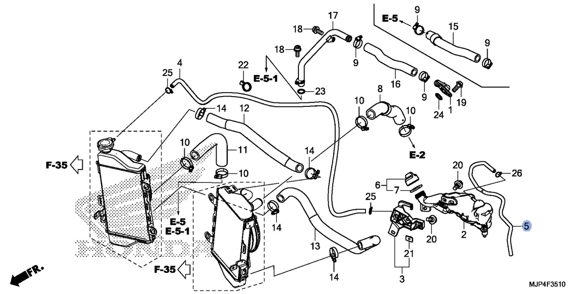 Honda OEM part 19104-MJP-G50