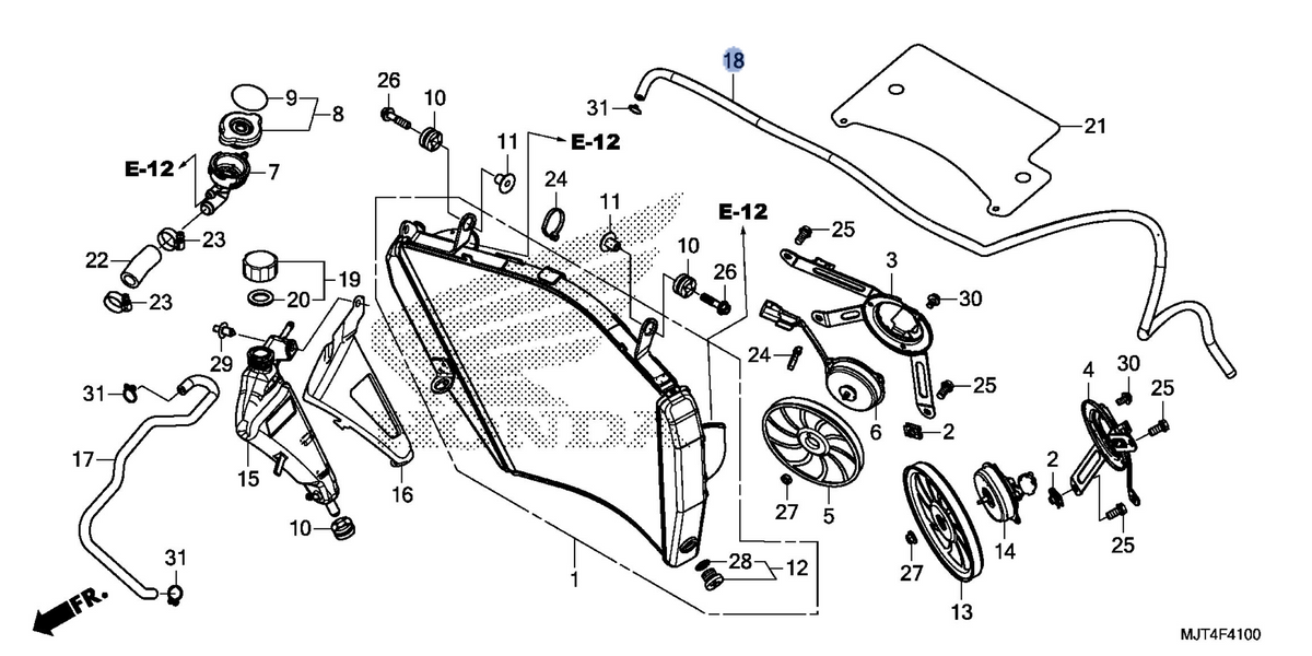 Honda OEM part 19104-MJT-E00