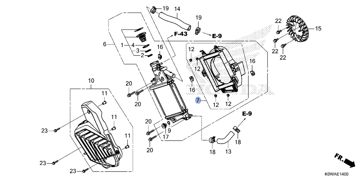 Honda OEM part 19105-K2S-N00