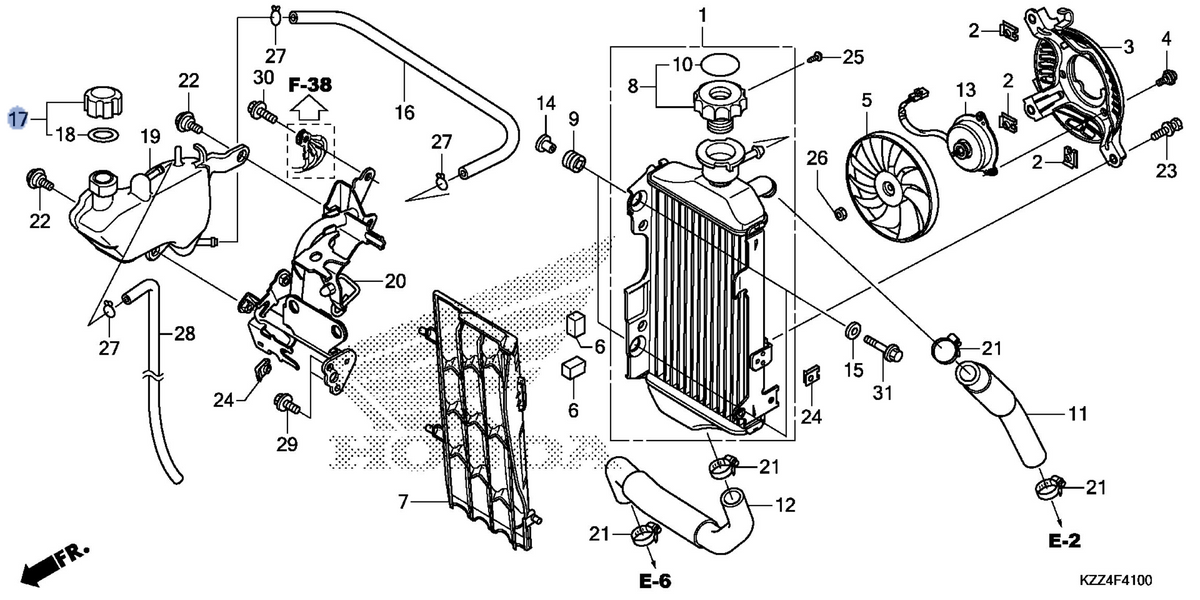 Honda OEM part 19105-KZZ-900