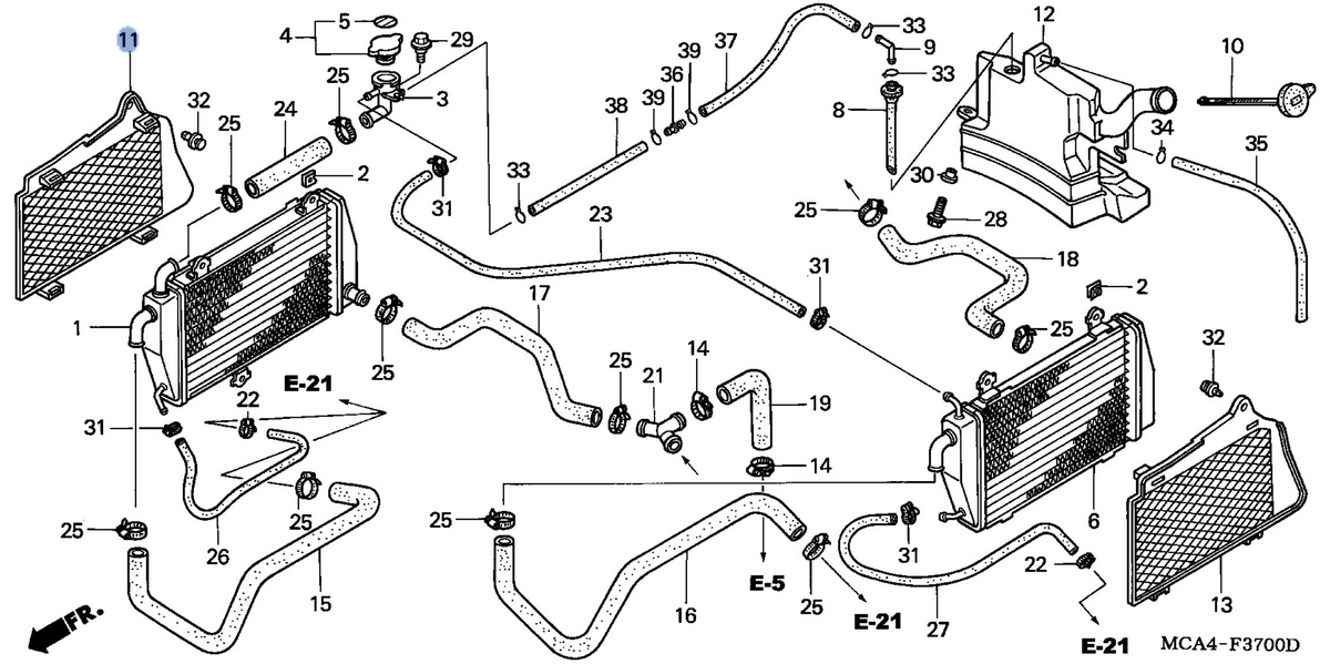 Honda OEM part 19105-MCA-000