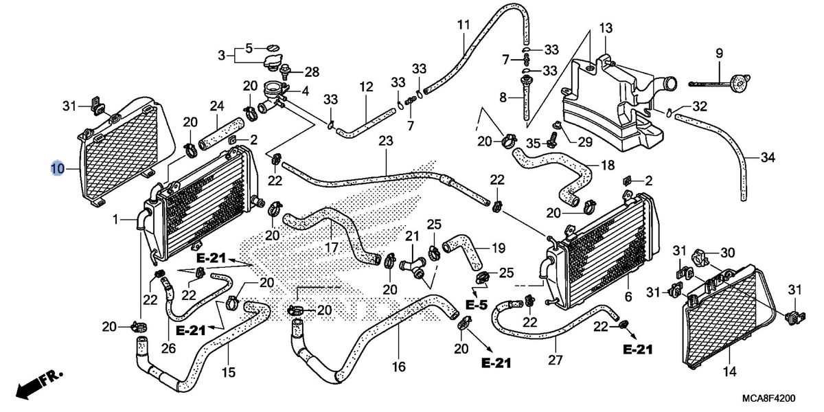 Honda OEM part 19105-MCA-S40