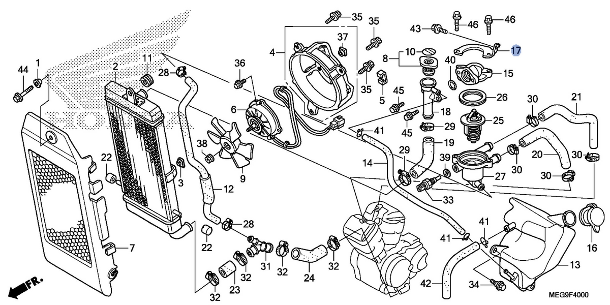 Honda OEM part 19105-MFE-640