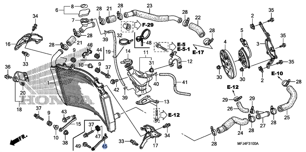 Honda OEM part 19105-MFJ-A50