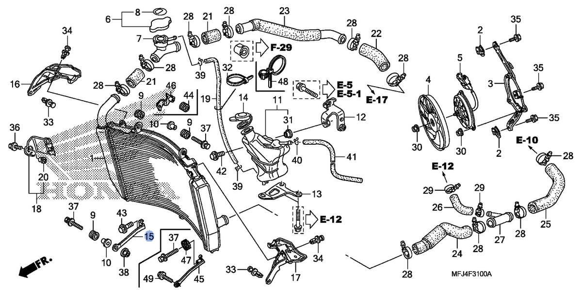 Honda OEM part 19105-MFJ-D00