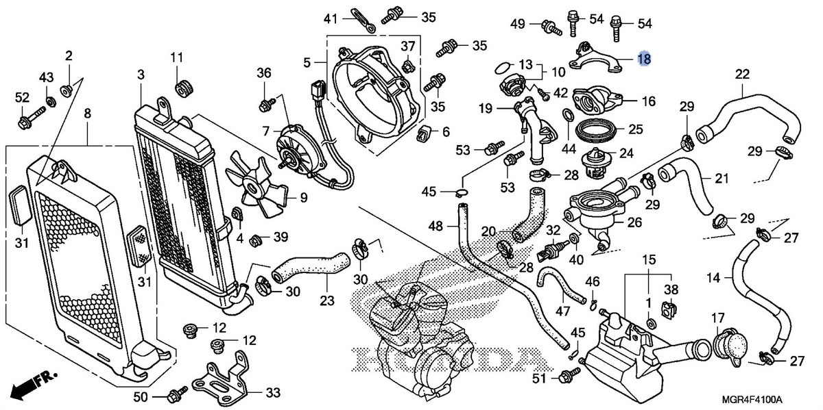 Honda OEM part 19105-MGR-670