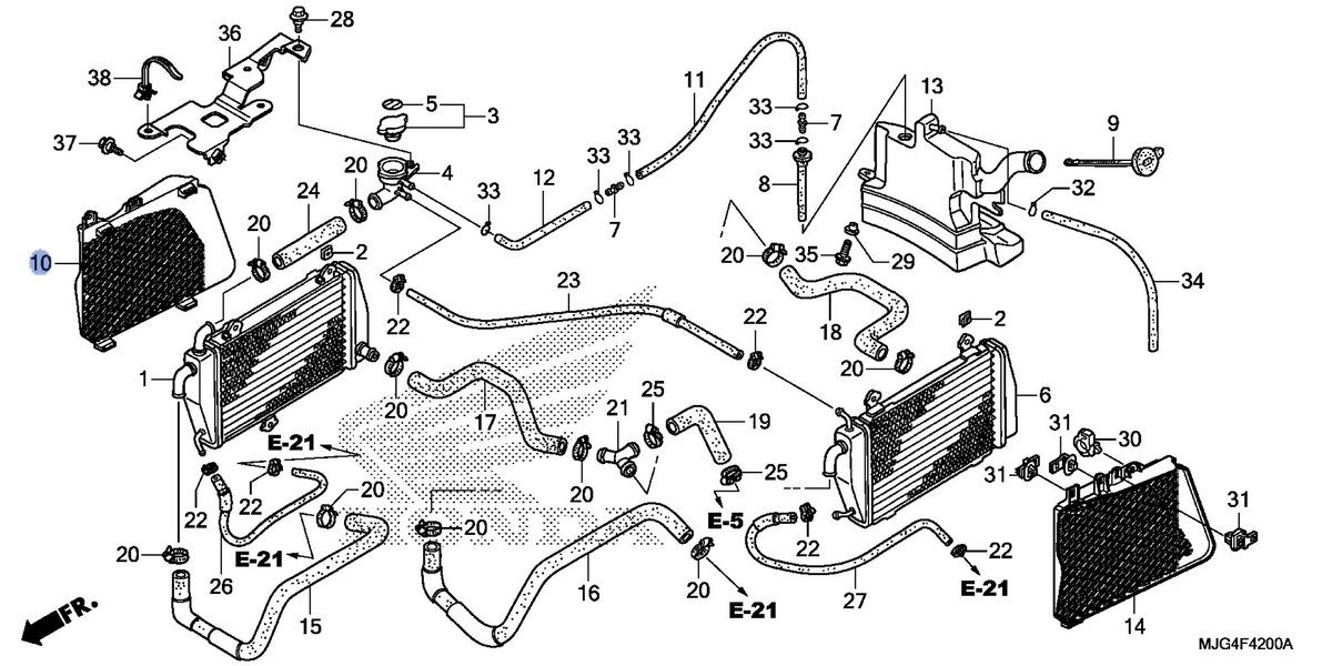 Honda OEM part 19105-MJG-670