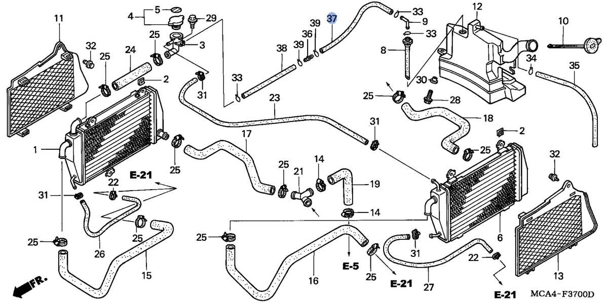 Honda OEM part 19106-MCA-000