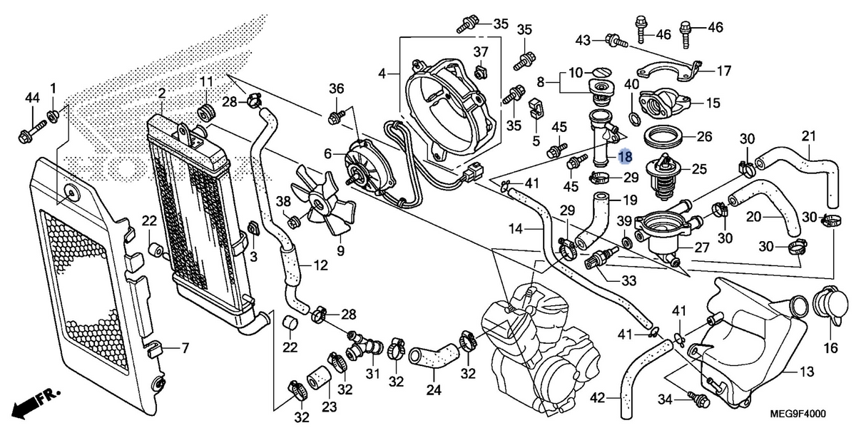 Honda OEM part 19106-MFE-641