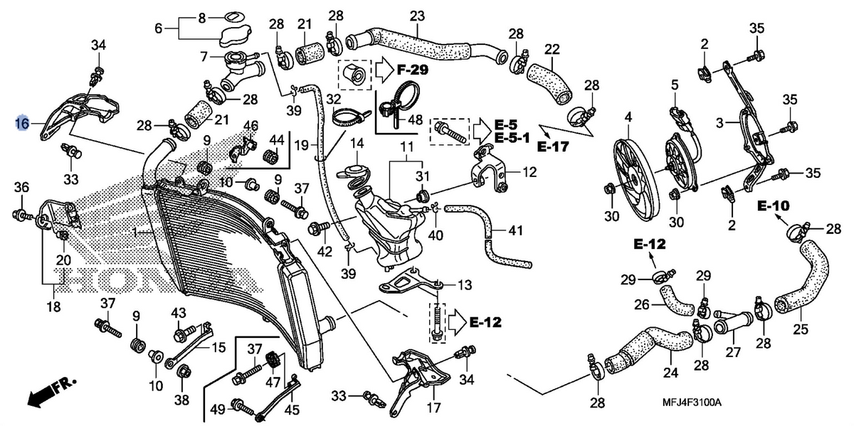 Honda OEM part 19106-MFJ-D00