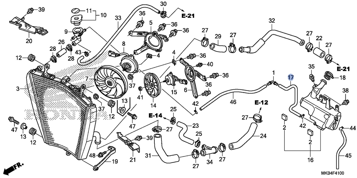 Honda OEM part 19106-MFL-000