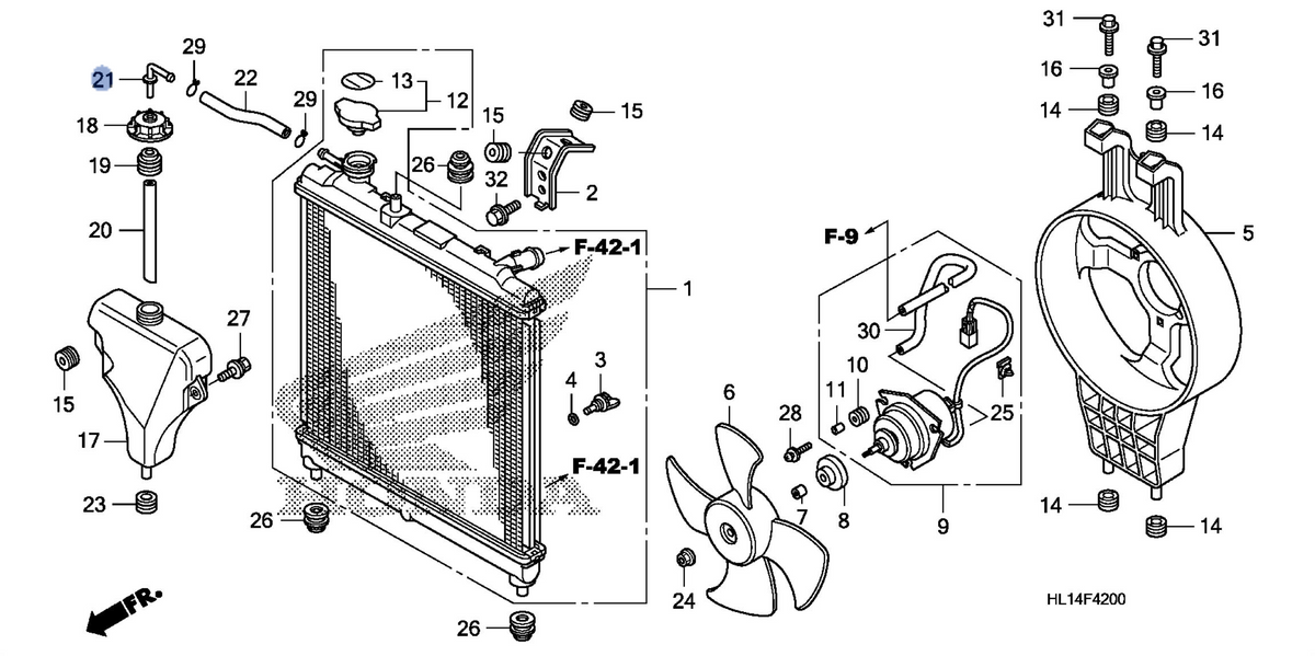 Honda OEM part 19106-PA0-020