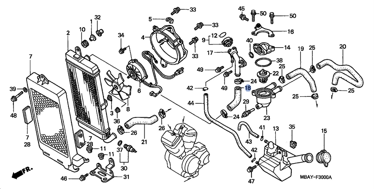 Honda OEM part 19107-MBA-000