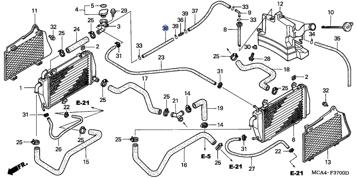 Honda OEM part 19107-MCA-000