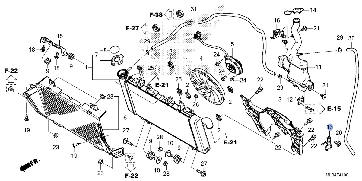 Honda OEM part 19107-MLB-D00