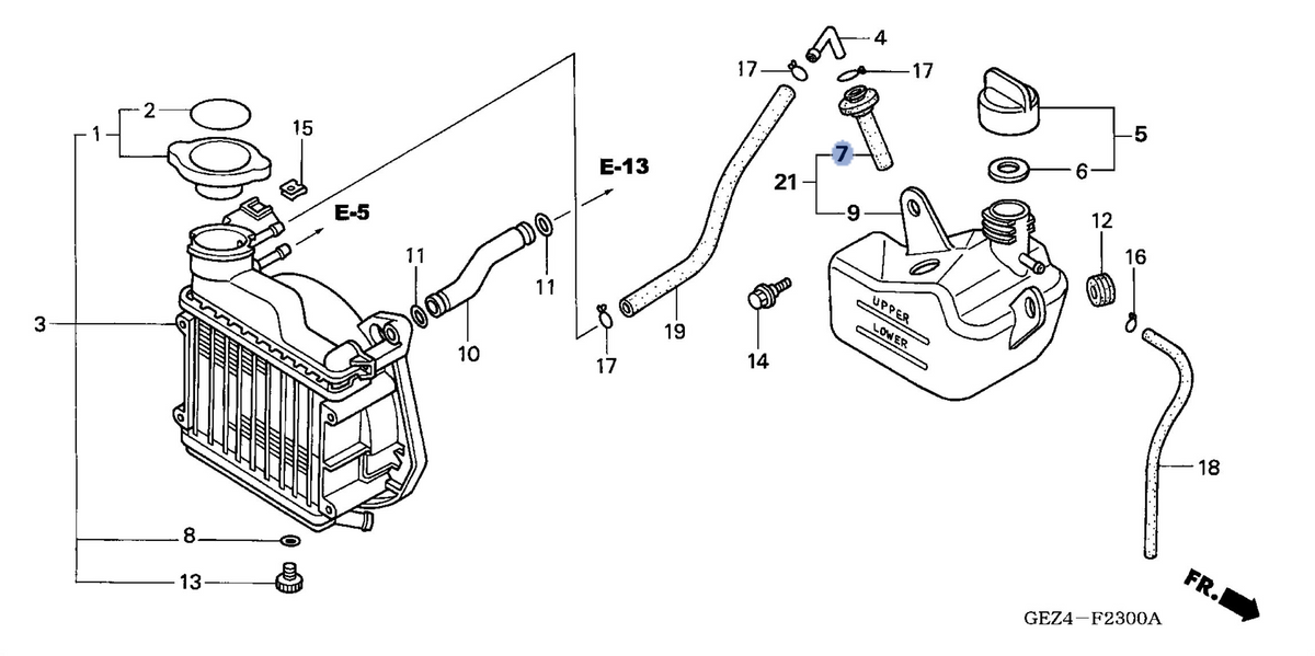 Honda OEM part 19108-GEZ-030