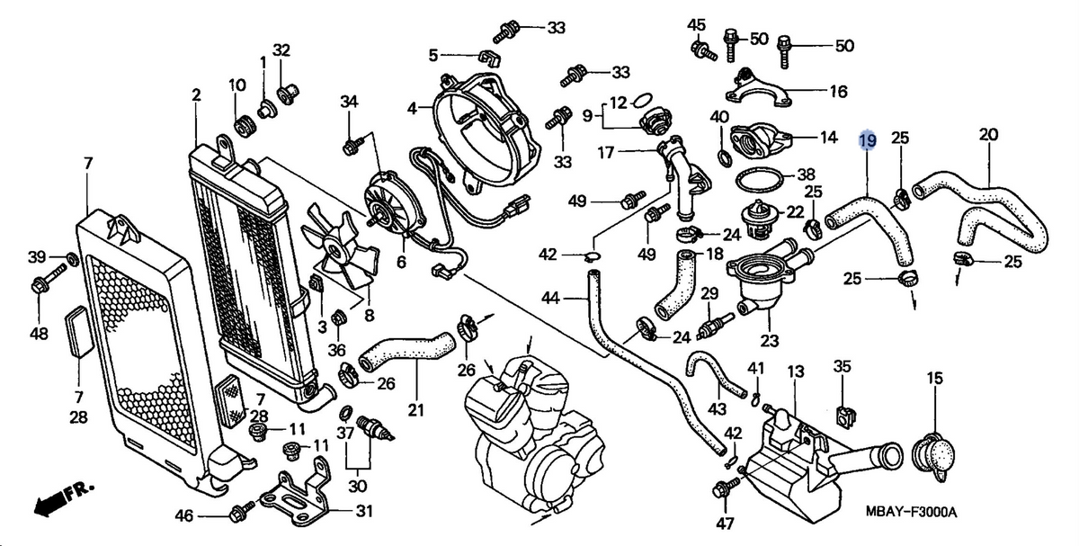 Honda OEM part 19108-MBA-000