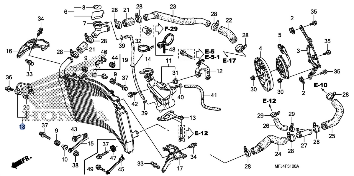 Honda OEM part 19108-MFJ-D00