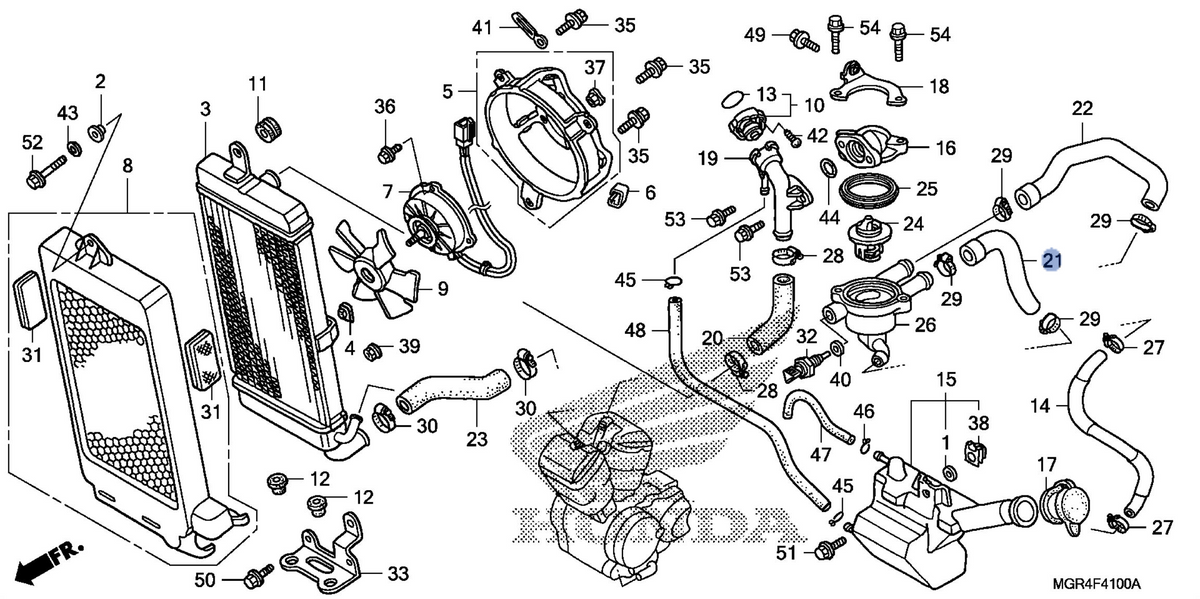 Honda OEM part 19108-MGR-670