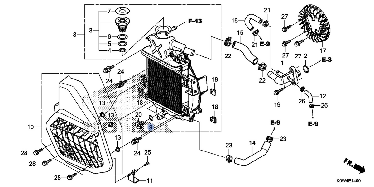 Honda OEM part 19109-GET-003