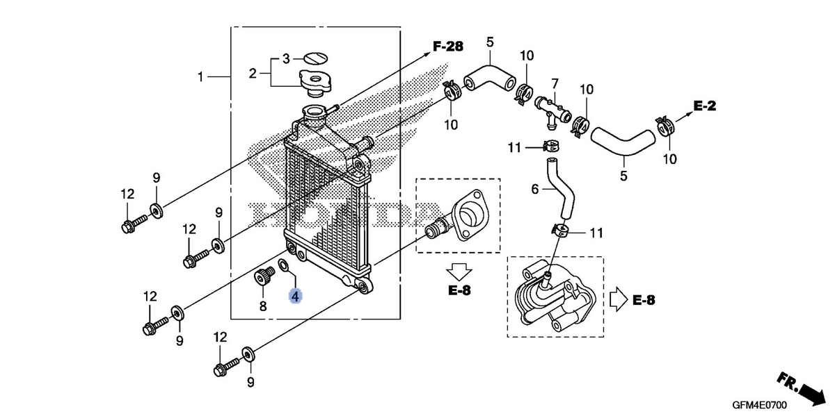 Honda OEM part 19109-GFM-890