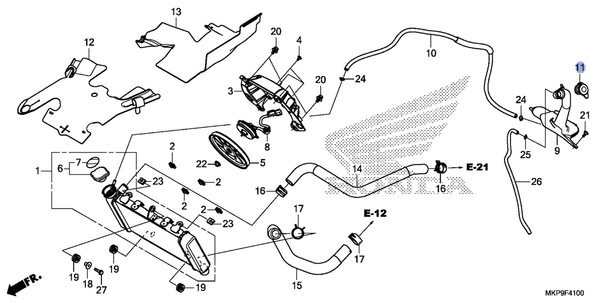 Honda OEM part 19109-KBP-900