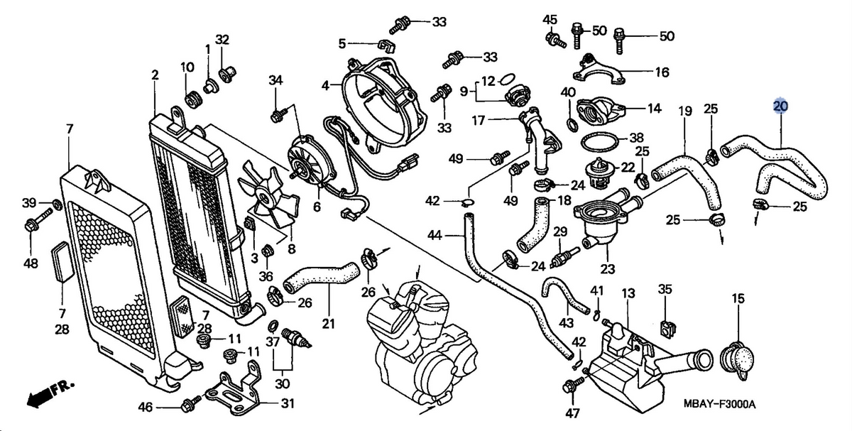 Honda OEM part 19109-MBA-000