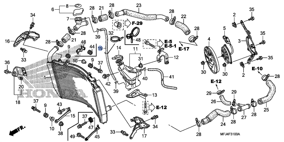 Honda OEM part 19109-MFJ-D00