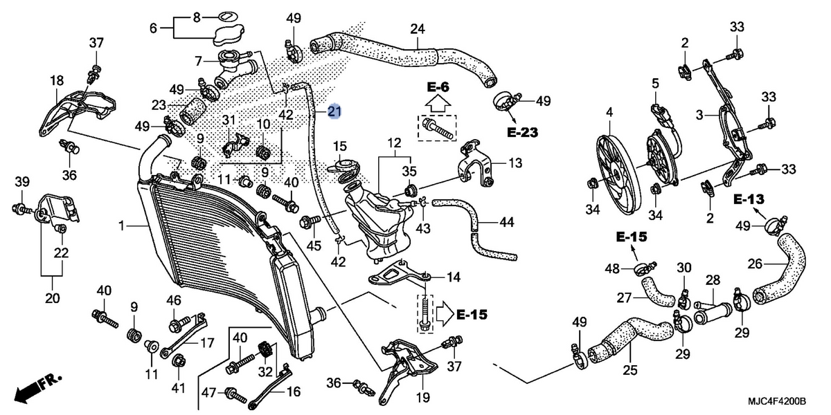 Honda OEM part 19109-MJC-A00