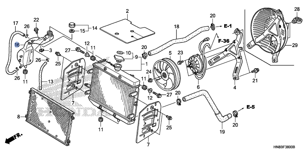 Honda OEM part 19110-HN8-000