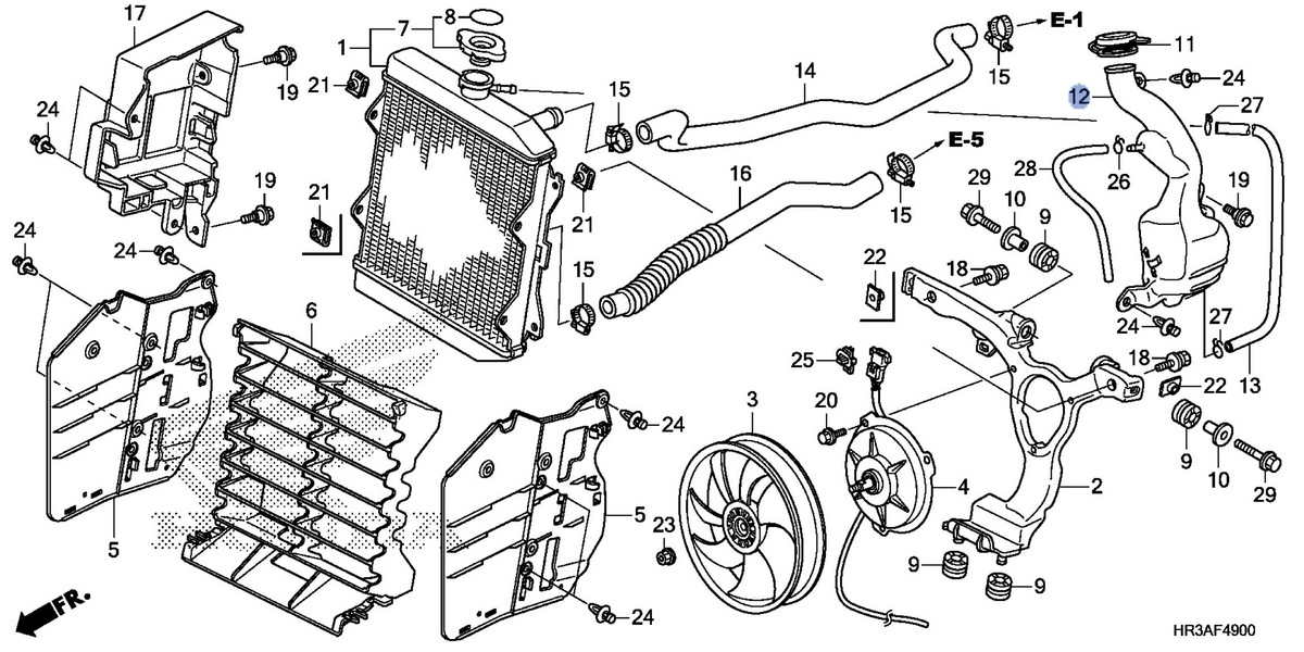 Honda OEM part 19110-HR3-A20