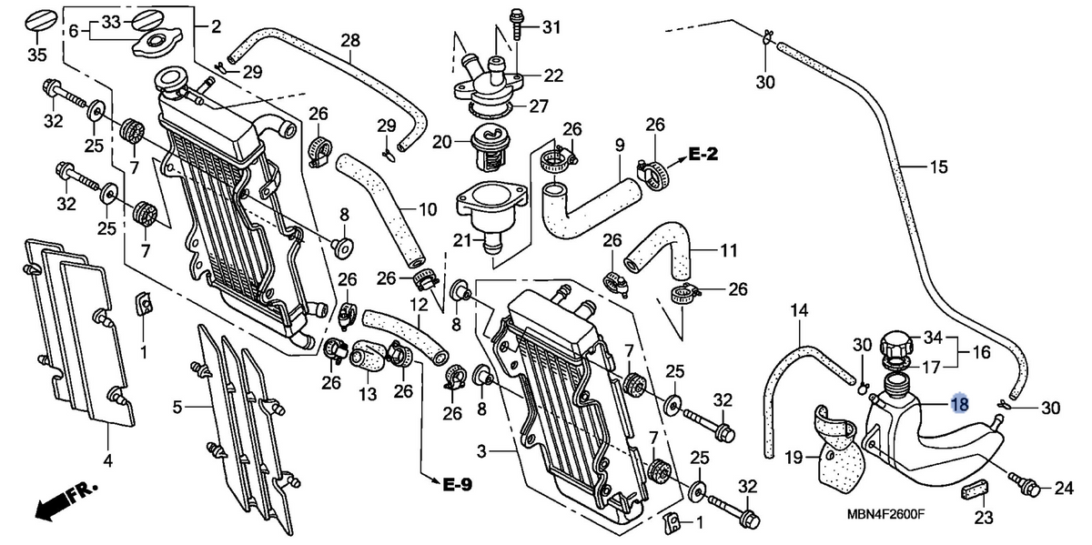 Honda OEM part 19110-MBN-670