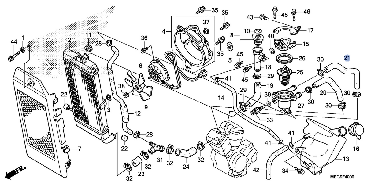 Honda OEM part 19110-MFE-640