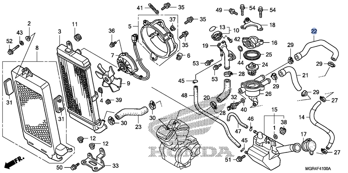 Honda OEM part 19110-MGR-670