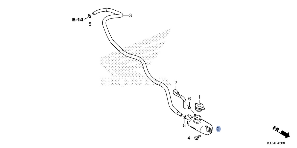 Honda OEM part 19111-K1Z-J10