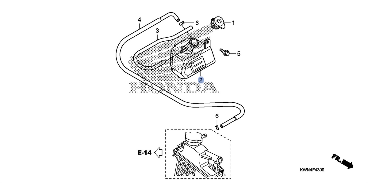 Honda OEM part 19111-KWN-305