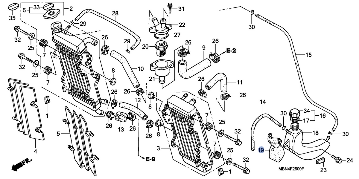 Honda OEM part 19111-MBN-670