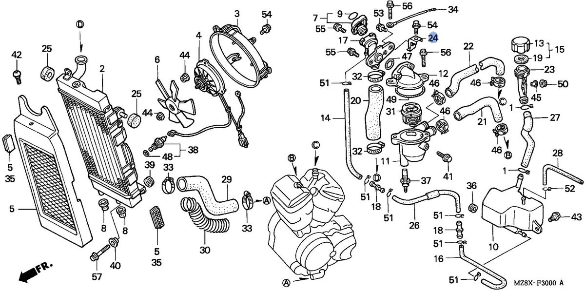 Honda OEM part 19111-MZ8-G20