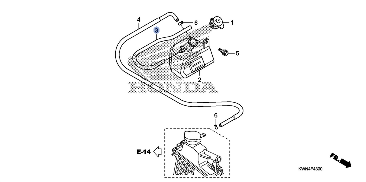 Honda OEM part 19112-KWN-900