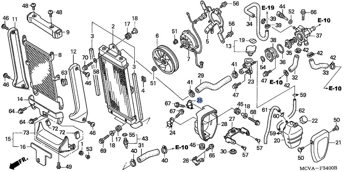 Honda OEM part 19112-MCV-R10