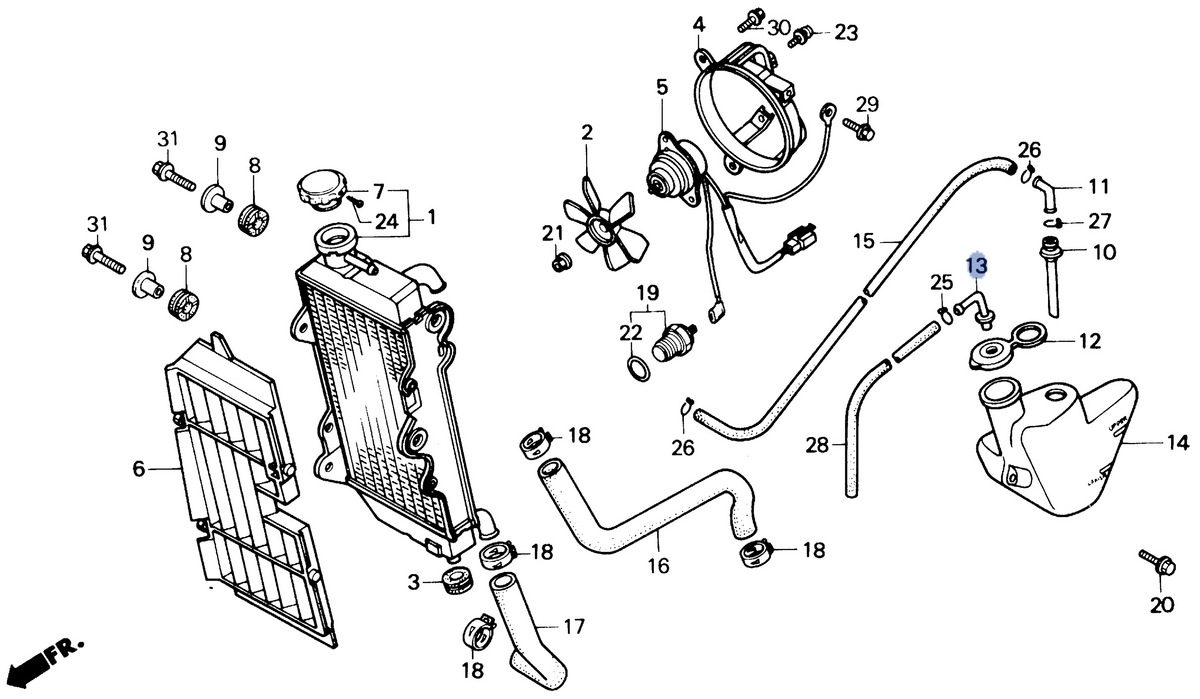 Honda OEM part 19113-KR1-760