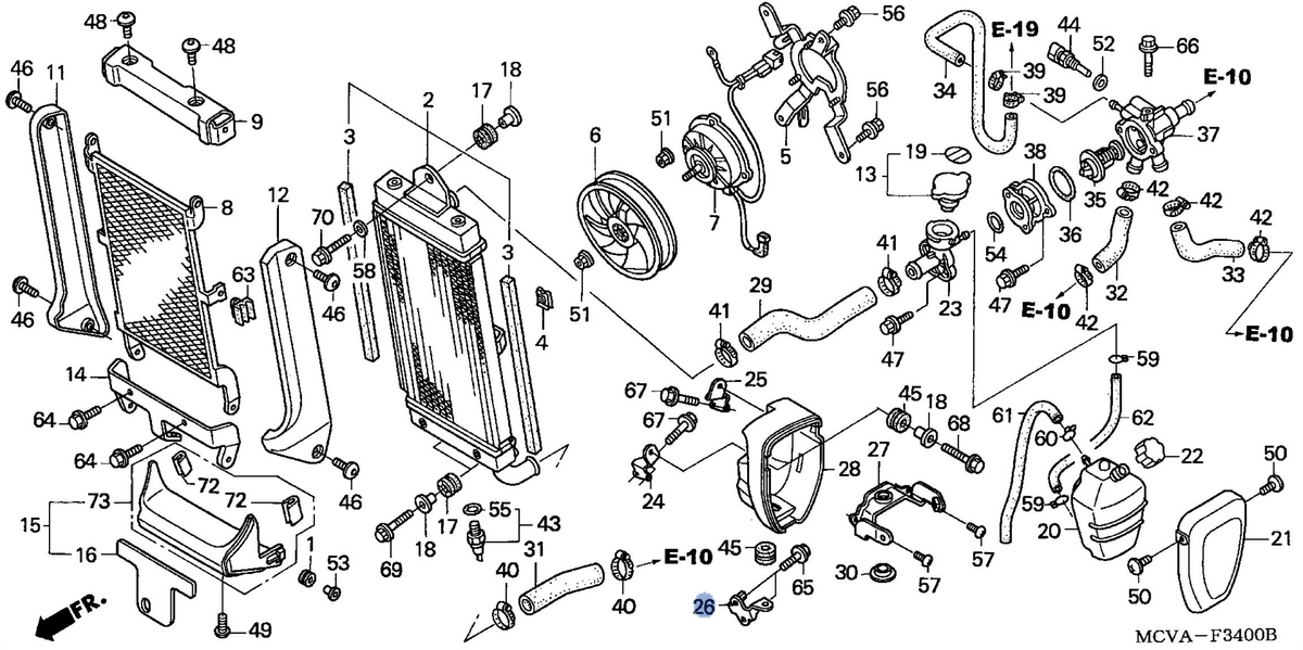 Honda OEM part 19113-MCV-R10