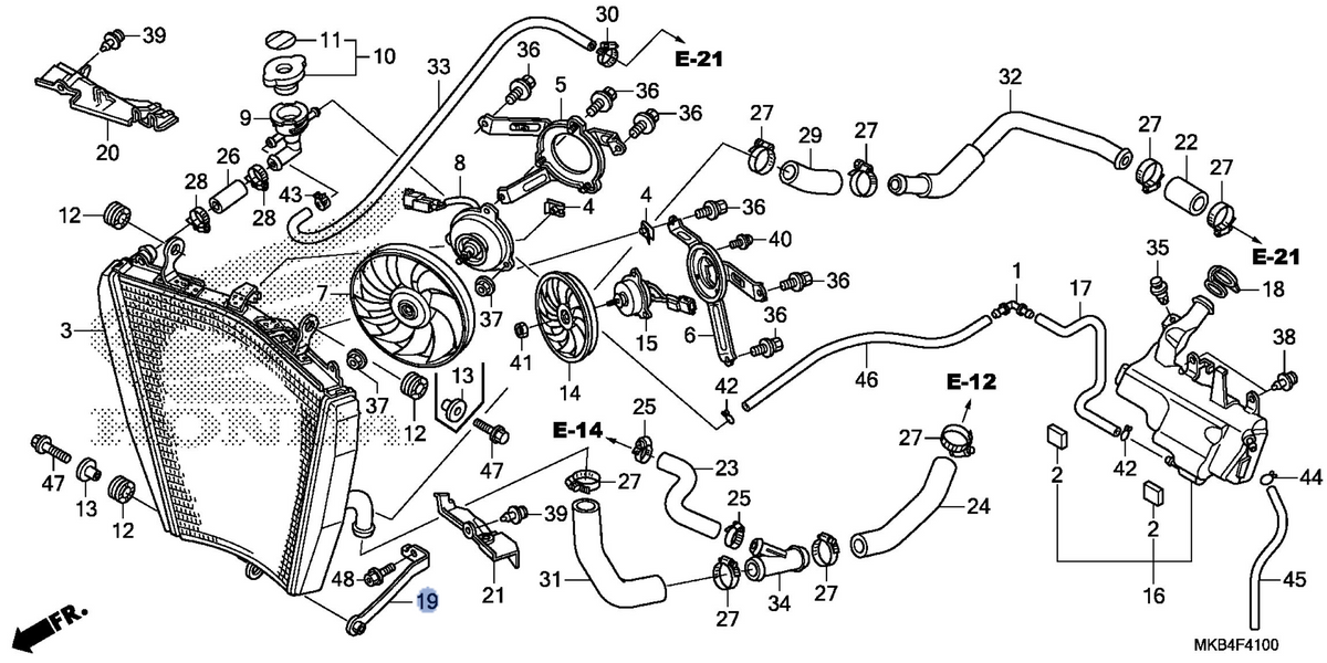Honda OEM part 19113-MFL-000